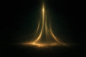 Whose Economy. Light being drawn up and concentrated in a small point at the top.